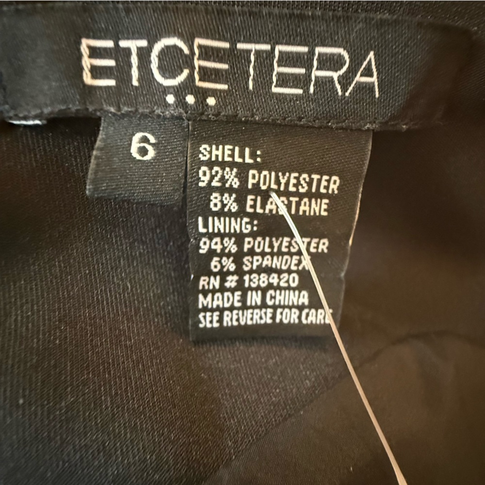 Etcetera Black V-Neck Sleeveless Sheath Dress with Pockets Size 6 - Picture 7 of 10